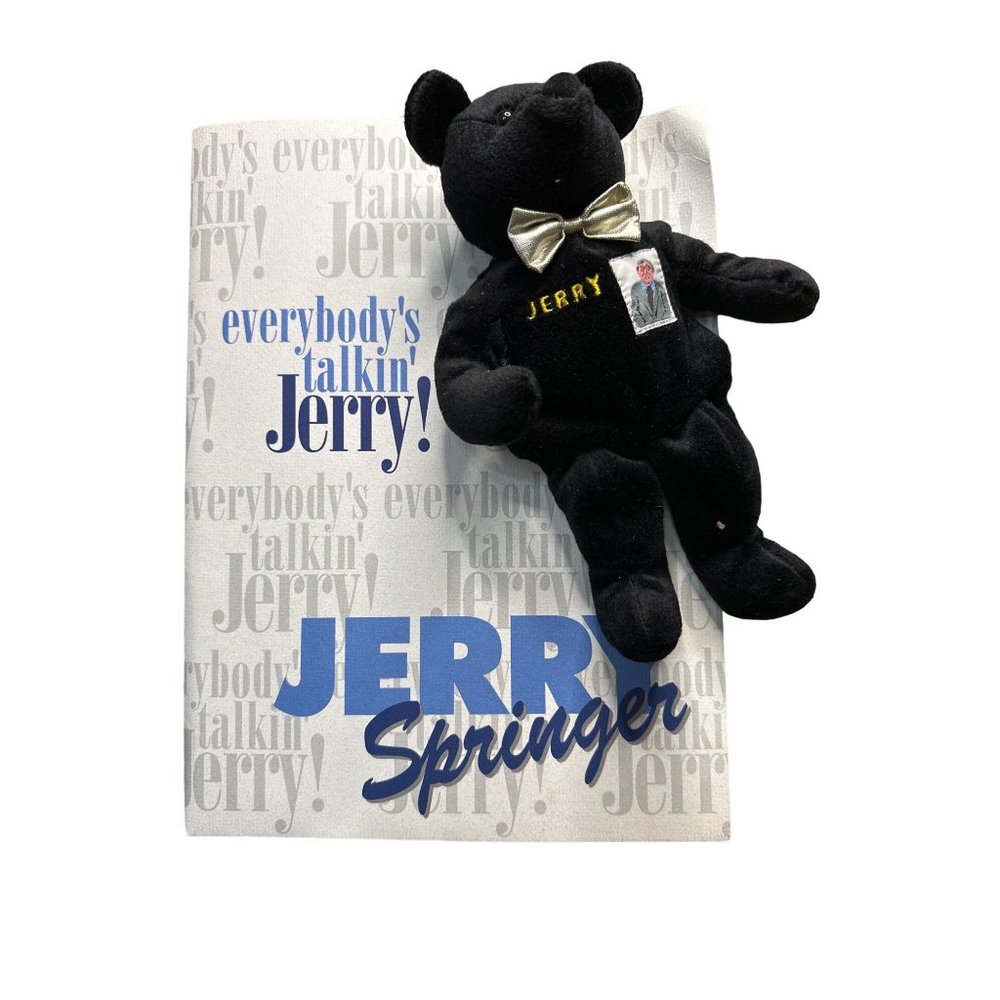 Jerry Springer! (Vintage Bear supper rare- photo- and Jerry Springer Folder)
